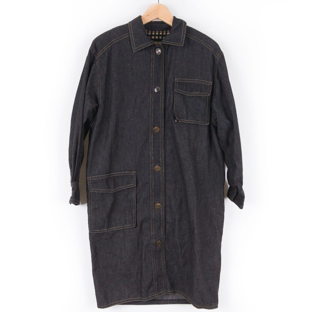 Vintage Dark Wash Denim Shirt Dress